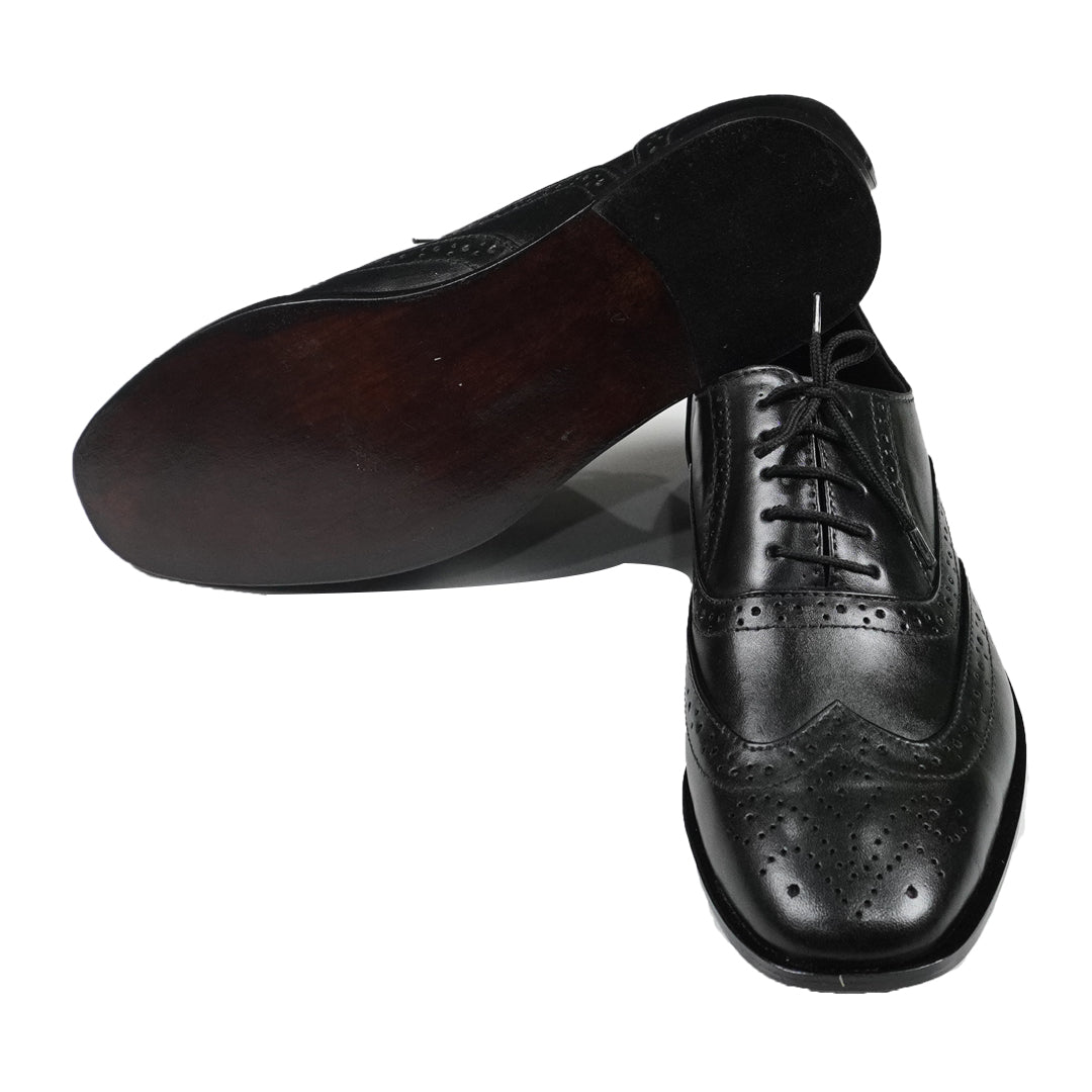Men's Black Smart Formal PU Leather Laced Brogues Shoes A-201