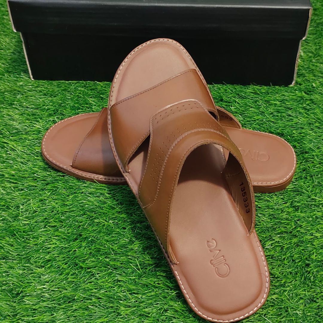 Premium Leather Slipper S-518