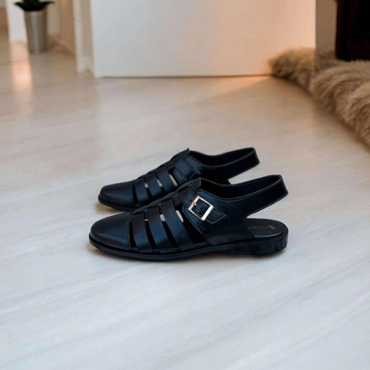 Premium Leather Sandal -150047 Black