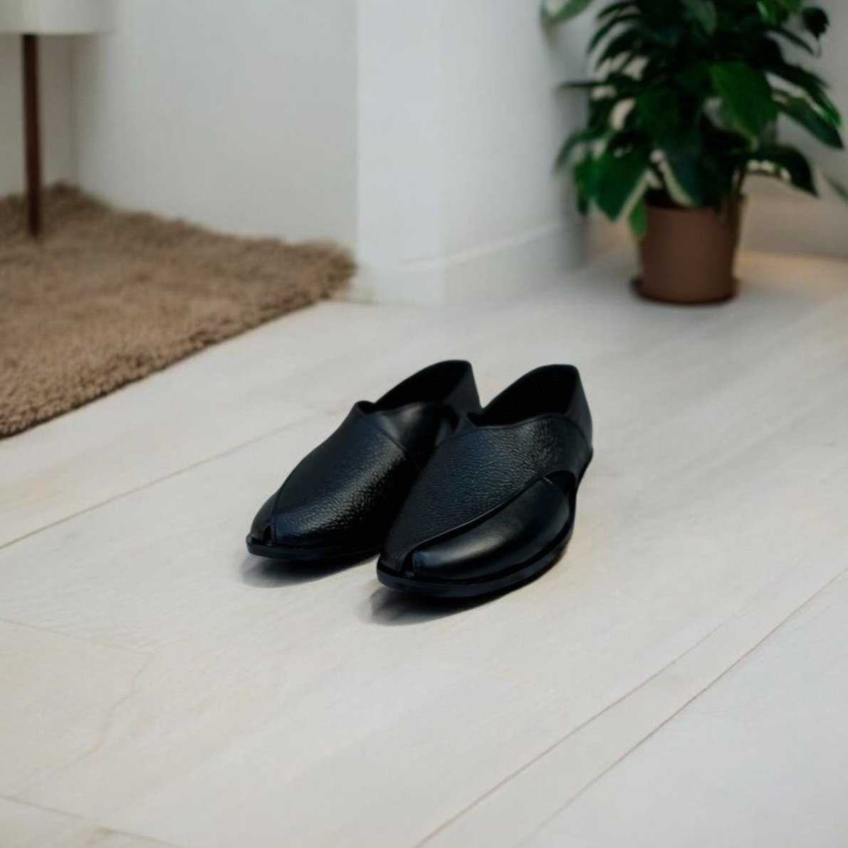 Premium Leather Sandal -150032 BLK
