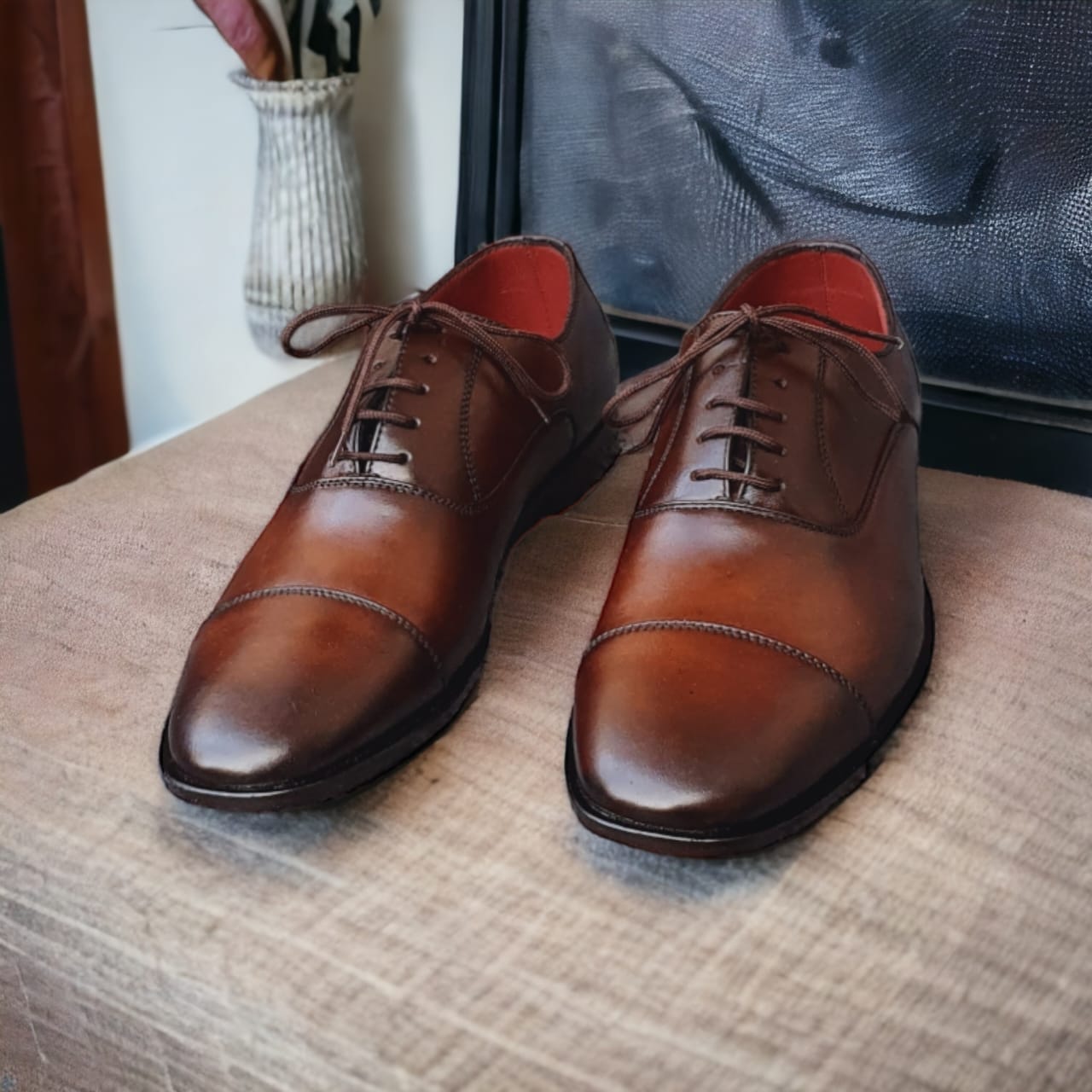 Premium Leather Shoes - 150001 Brown