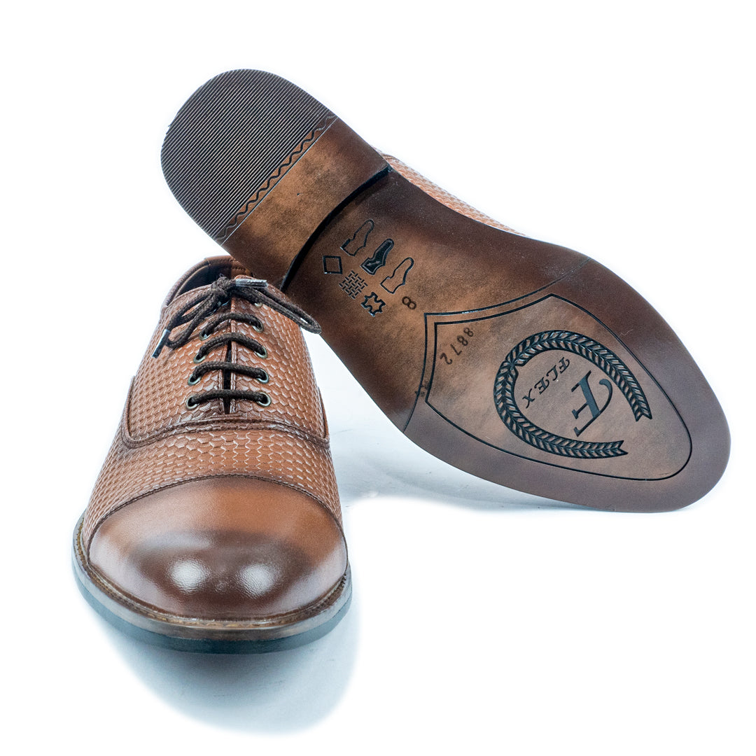Brown Dual Tone Medallion Oxford formal wear