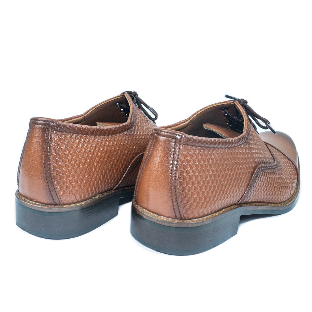 Brown Dual Tone Medallion Oxford formal wear