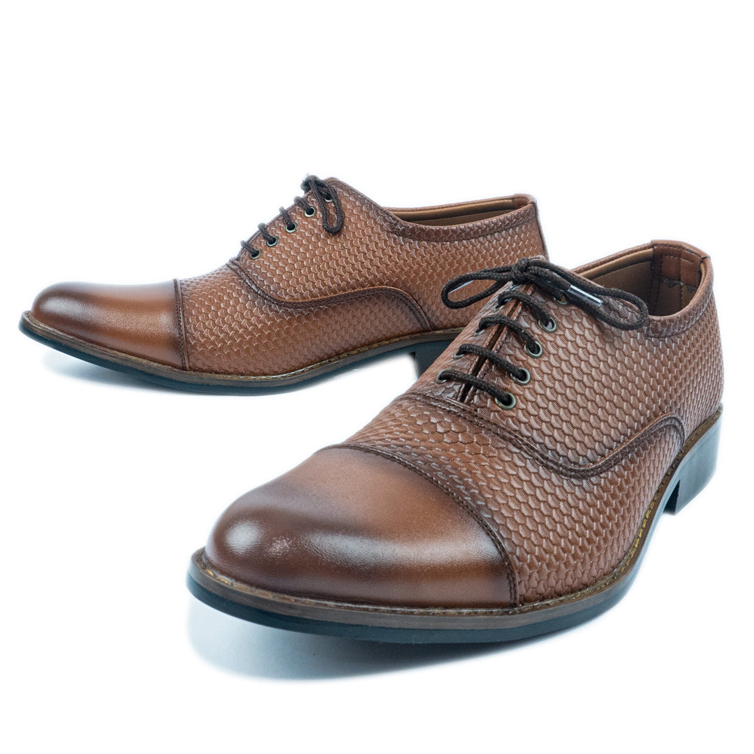 Brown Dual Tone Medallion Oxford formal wear