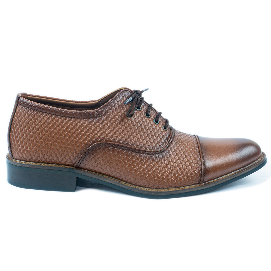 Brown Dual Tone Medallion Oxford formal wear